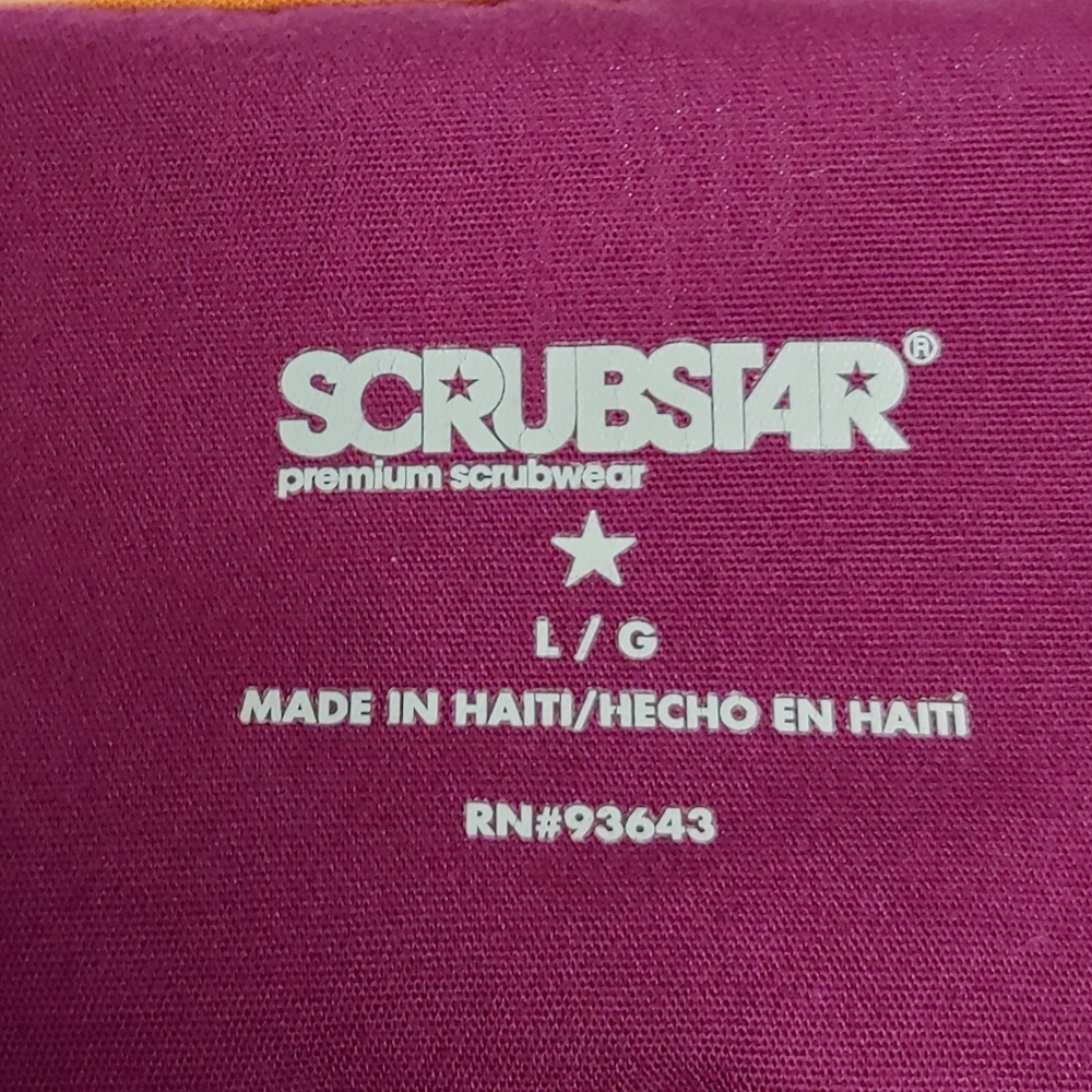 Scrubstar Premium Scrubwear Purple Short Medical Sleeve Scrubs Shirt Size Large - Picture 15 of 16